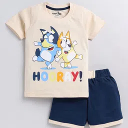 Cutopies Boys Printed Pure Cotton T-shirt With Shorts-picture-21