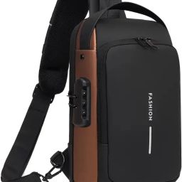 Black, Gold Men & Women Sling Bag Sling Bag Anti-Theft, Waterproof, USB Charging, Crossbody Sling Bag-image-14