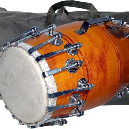 Dholak Orange Shiny polish 36 nut Bold And Carry Bag Nut & Bolts Dholak-image-32
