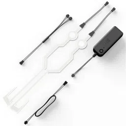 White with Light Blue Helmet strip light with multi function mode. LED Spot Light-23