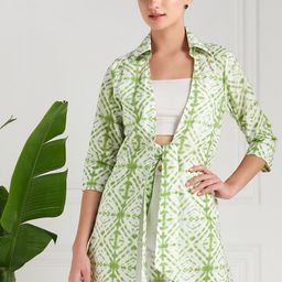 Athena Immutable Women Printed Cotton Tie-Up Shrug-30