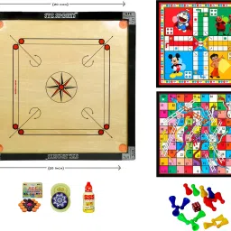 Matte Small With 2 in 1 Ludo Snakes 50.8 cm Carrom Board-38