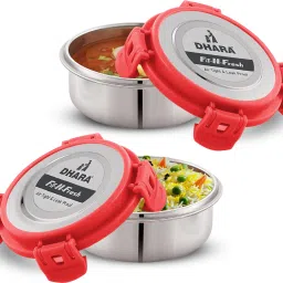FIT-N-FRESH Tiffin with 4 Side Lock Lid 2 Containers Lunch Box-picture-16