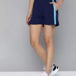 hrx by hrithik roshan Color Block Women Blue Gym Shorts-picture-33