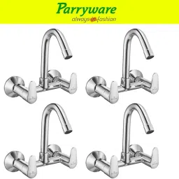 Uno Wall Mounted Sink mixer with Swivel Spout set of 4 pic 030 Wall Mounted Sink mixer with Swivel Spout Sink Mixer Faucet-picture-0