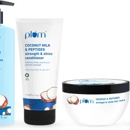 Coconut & Peptides Strength & Shine Combo | Shampoo, Conditioner, Hair Mask, Hair Serum| | Enhances Shine, Strengthens Strands-image-37