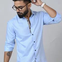 metronaut Men Regular Fit Solid Spread Collar Casual Shirt-picture-12