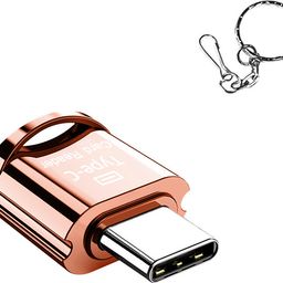 Zorbes Micro SD Card Reader Mini Type C TF Reader with Keychain USB C OTG Memory Card Card Reader-3