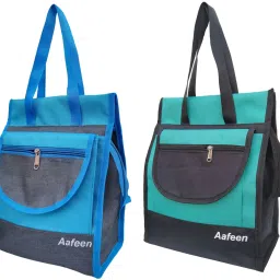 Daily Office Use Multipurpose Lunch/Tiffin Bag for Men and Women , Kids , School , Picnic , Work Carry Bag for Lunch Box ,Tote Shopping Bag Waterproof Lunch Bag-image-40