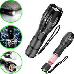 cicasto Adjustable Zoomable High Power Camping Flashlight Aluminum Torch 5 hrs Torch Emergency Light-picture-48