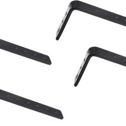 Heavy Duty L Brackets Wall Mounted Shelf Supports, Black, Size: 13 cm, 4 Pieces 13 Shelf Bracket-image-75