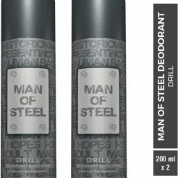 Combo of Man Of Steel Drill Long lasting Deodorant Spray-For Men-8