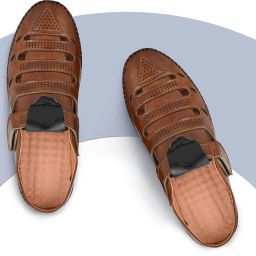 Men's Tan Half Back open Slip On Formal For Men (Tan) Casuals For Men Casuals For Men-image-10