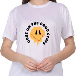 Women Graphic Print Round Neck Pure Cotton White T-Shirt-image-19