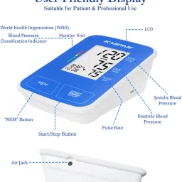 KAISTAN Automatic Digital Blood Pressure Monitor USB (Type - C) Bp Monitoring Machine Suitable for Patient & Professional Use - Bp Monitor image 2