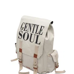 The House of Tara Unisex Typography Cotton Canvas Water Resistant Backpack - 23 Litres-21