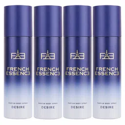 FRENCH ESSENCE Pack of 4 Parfum Body Spray 120ml each - Desire-12