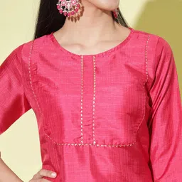 VredeVogel Yoke Design Gotta Patti Kurta with Trousers & With Dupatta image 2