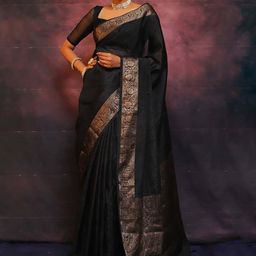 KALINI Woven Design Zari Banarasi Saree-image-90