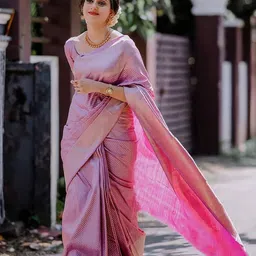 Anjaneya Sarees Ethnic Motifs Woven Design Zari Banarasi Saree-picture-20