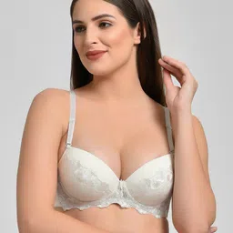 MAKCLAN Lace Plunge Bra - Medium Coverage Underwired Lightly Padded-picture-15