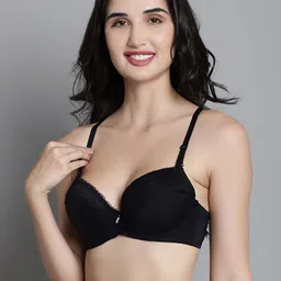 MAKCLAN Floral Medium Coverage Anti Odour Lightly Padded Push-Up Bra With All Day Comfort image 3