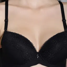 MAKCLAN Floral Medium Coverage Anti Odour Lightly Padded Push-Up Bra With All Day Comfort image 4