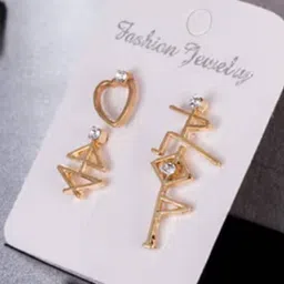OOMPH Set Of 2 Geometric Studs Earrings-25