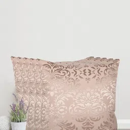 Home Cream-Coloured & Gold-Toned Set of 5 Self Design Square Cushion Covers-92