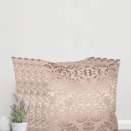 Home Gold-Toned Set of 5 Self Design Square Cushion Covers-102