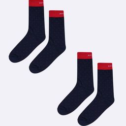 AIR GARB Pack Of 2 Polka Dot Printed Breathable Calf Length Socks-image-26