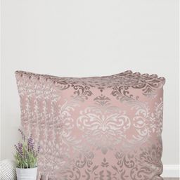 Home Pink & Silver-Toned Set of 5 Self Design Square Cushion Covers-25