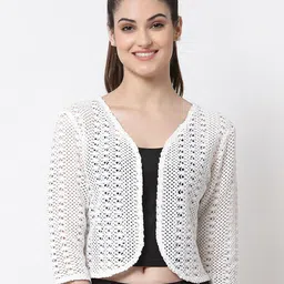 Style Quotient Women White Shrug-60