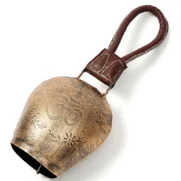 DULI Fancy Cowbell Windchime with Embossed Om Design image 4