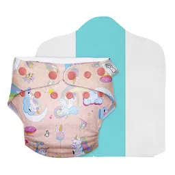 SuperBottoms Pack of 4 Reusable Pure Cotton Cloth Sustainable Diaper Combo Freesize UNO- New Version image 2