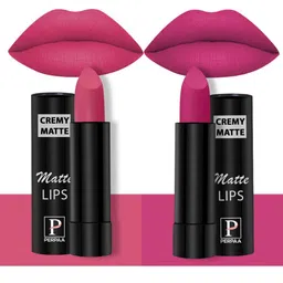 PERPAA Creamy Matte Set Of 2 Long Stay Intense Lipstick - Pink Fusion 60 - Pink Fusion 71-12