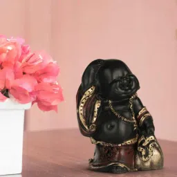 seetara Black Prosperity Laughing Buddha Idol for Joy, Wealth, and Positivity-picture-6