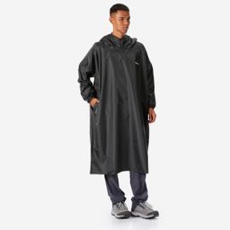 Rain Waterproof Poncho Improved Quality with Storage Pouch - Black (Free Size)-image-46