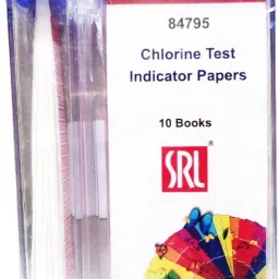 SRL Chlorine Test Indicator Papers,10 Books, 200 Strips Test Indicator-image-0