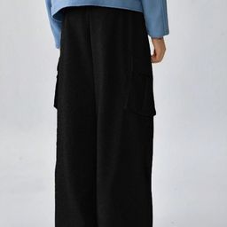 kotty Men Solid Black Track Pants-picture-46