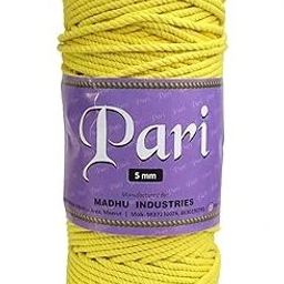Dori Thread | 5mm Twisted (3Ply) | Yellow | Approx 100 Metres | 1kg Spool |-image-46