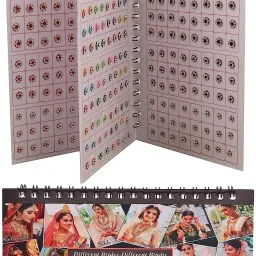 Crystal Forehead Tilki Sticker kumkum stone bindi book small size For ladies Forehead Multicolor Bindis-11