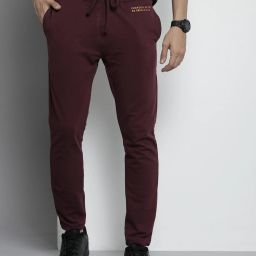 Men Printed Red Track Pants-image-43