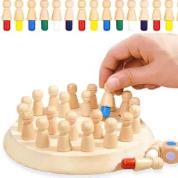 Wooden Memory Chess Brain Training Montessori Game Set For Kids Educational Board Games-13