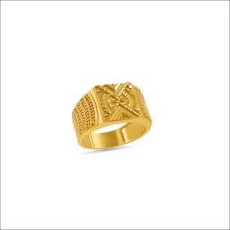 RoyalEdge Chillai Work Gold-Plated Finger Ring for Men And Boys Stainless Steel Gold Plated Ring-image-18
