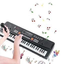 generic Amazon Electronic Digital Piano Keyboard 61 Keys- Multi-Function Portable Piano Keyboard with LED Display Microphone and USB Cable., Black (BF-630A1-61) NOTE:-Original quality! image 1