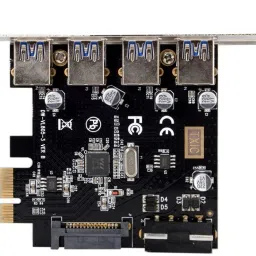 TECHGEAR black PCI-E to USB 3.0 HUB PCI Express Expansion Card Adapter 5Gbps FM1Socket HPTX AMD B450 Chipset DDR3 Motherboard for Desktop image 3
