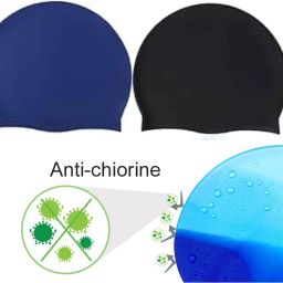 Swimming Cap 2pcs plain Blue colour Men Women Extra Stretch. Swimming Cap-image-7