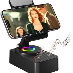 ULTRABYTES Phone Stand with Wireless Bluetooth Speaker, 3 in 1 Mobile Phone Holder Stand 10 W Bluetooth Speaker image 2