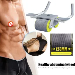 blurism New Upgraded Automatic Rebound Abdominal Wheel with 4 Elbow Support with Timer Mini Pedal Exerciser Cycle image 5